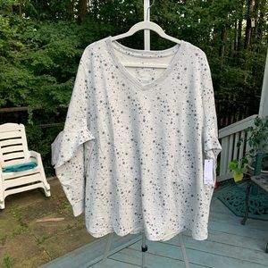 NWT Sonoma gray sweatshirt with stars